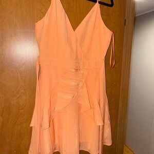 Pink Lily Asymmetrical Coral Dress